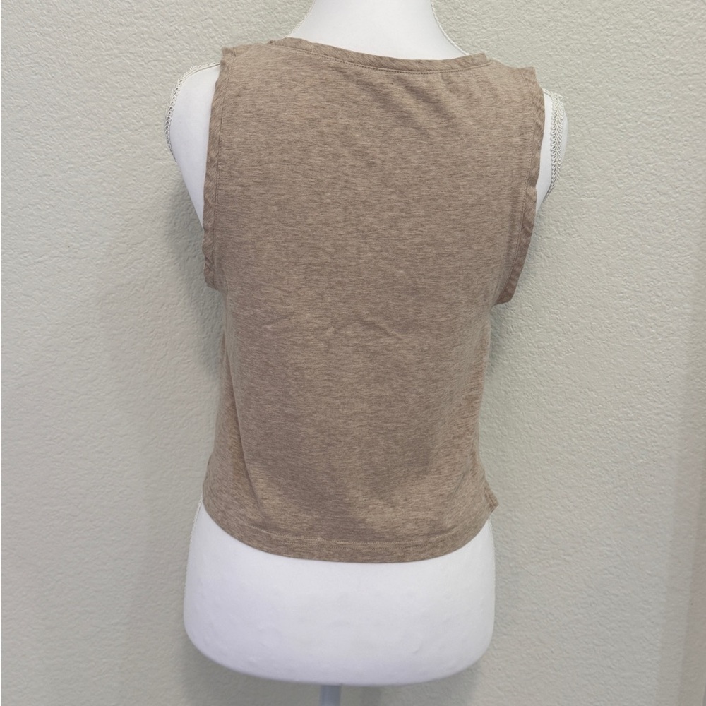 Pact Brown Scoop Neck Organic Cotton Tank Top - Picture 4 of 5